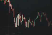 Bank of America Downgrades DraftKings and Flutter, Citing Margin Volatility & Prediction-Market Risks Candlestick stock chart showing market decline