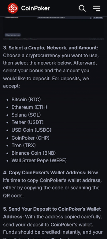 coinpoker cryptocurrency options