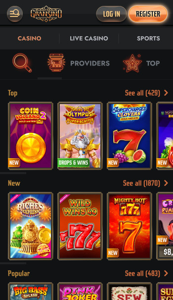 Gransino casino lobby