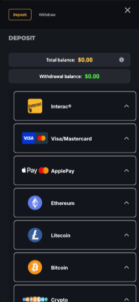 instant casino payment methods