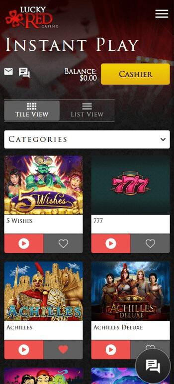 lucky red instant play