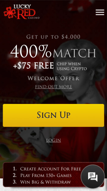 Lucky Red Casino homepage