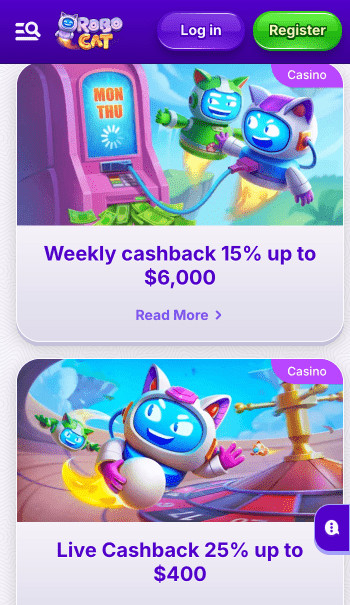 Robocat cashback bonuses