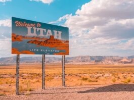 Utah Becomes Hotspot for Sweepstakes Casino Class Actions as Lawsuits Top 100 Nationwide Welcome to Utah road sign in desert landscape under bright blue sky