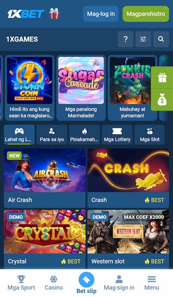 1xBet tagalog games