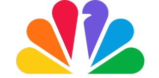 CNBC logo with multicolored peacock icon above the CNBC letters