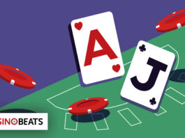 Blackjack Strategy for Casual Online Players Illustration of blackjack cards and casino chips on a gaming table