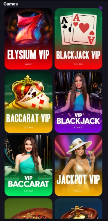 CoinCasino VIP Game Selection