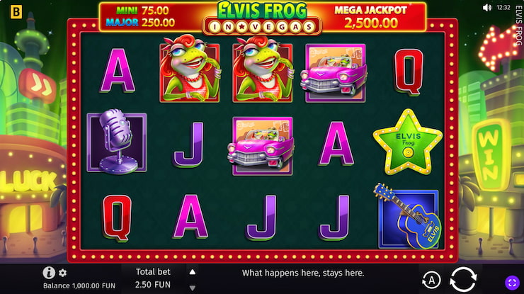 Elvis Frog in Vegas Slot