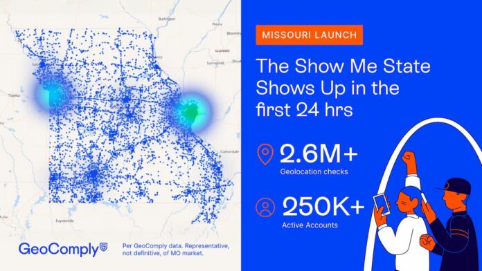 Missouri Sports Betting Enjoys 'Remarkable' Opening Day, GeoComply Analysis Shows Missouri opening day stats