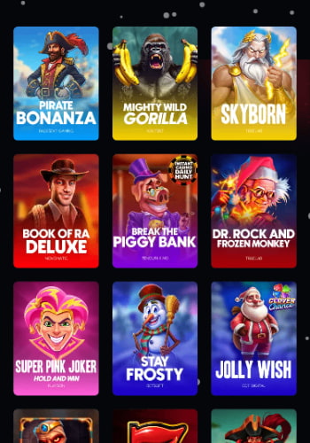 Instant Casino popular games