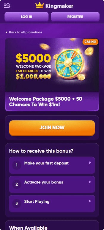 Kingmaker bonus page