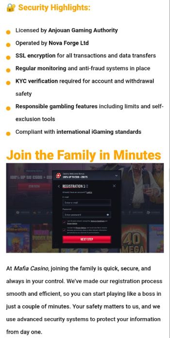 Mafia Casino Highlights