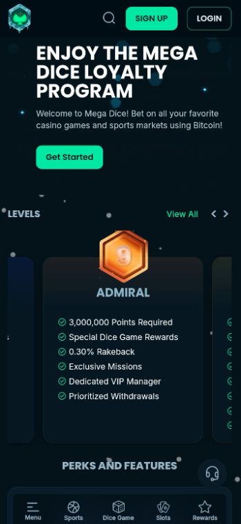 Mega Dice Loyalty Program