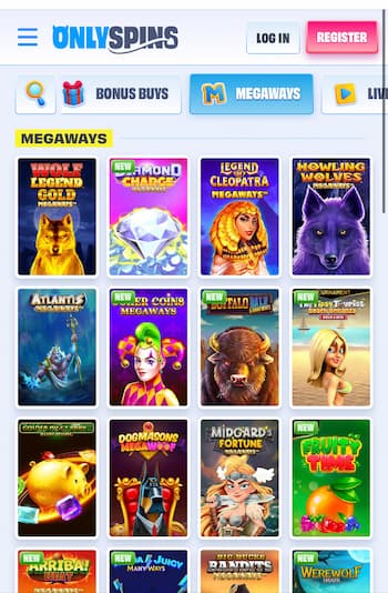 OnlySpins megaways slots