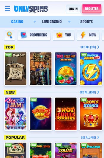 OnlySpins Gigadat casino slots