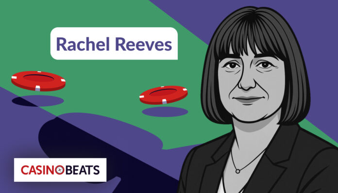 An illustrated woman appears beside casino chips