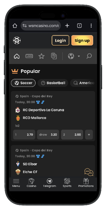 WSM Casino Sports Betting Markets