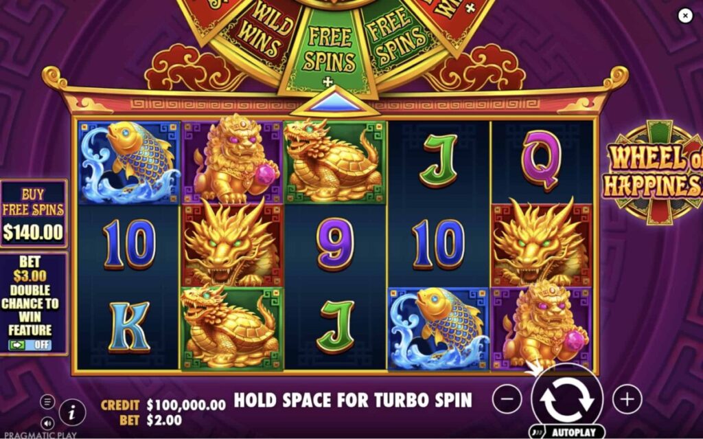 Wheel of Happiness game interface