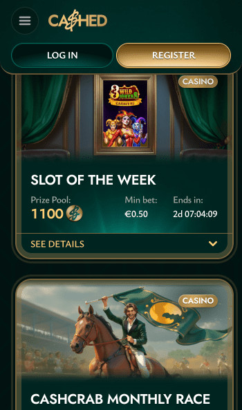 Cashed Casino tournaments