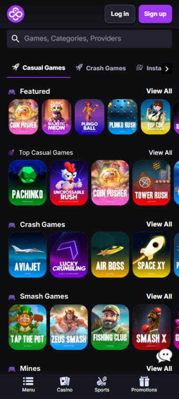 coincasino casual games
