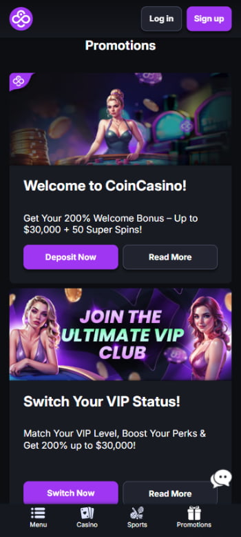 coincasino promotions