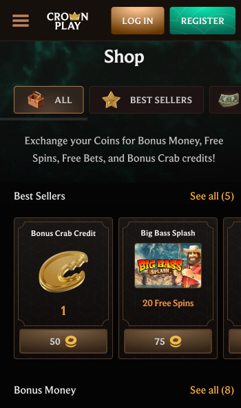 Crownplay bonus shop