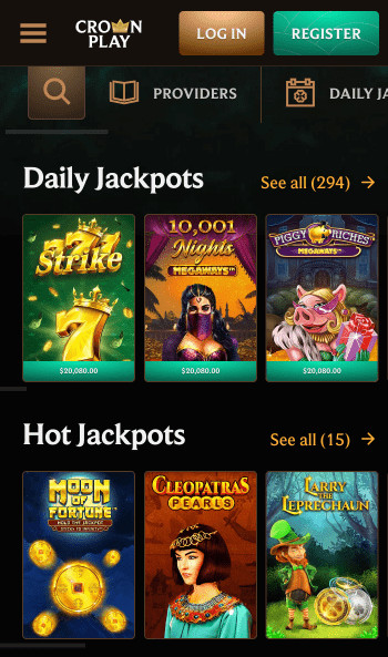 CrownPlay jackpot pokies
