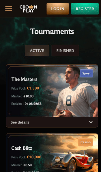 Crownplay torunaments page