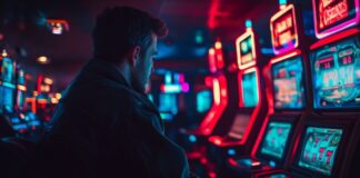 Man playing at a Jeton casino