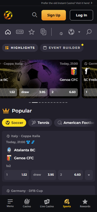 Instant casino sportsbook