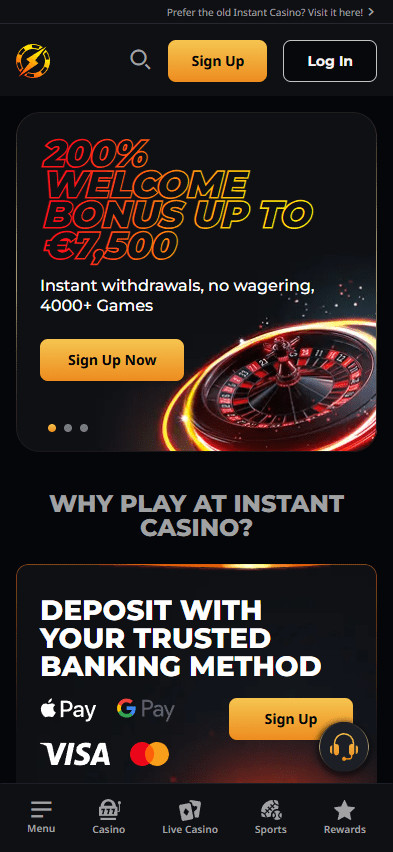 instant casino mobile casino welcome bonus