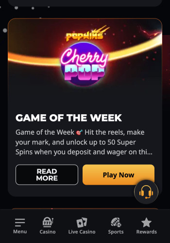 Instant Casino promotions page at jeton casino