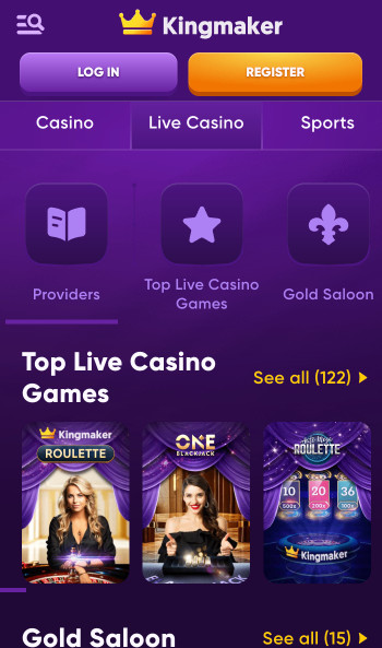 Kingmaker live dealer games