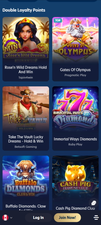 lucky dreams double loyalty points