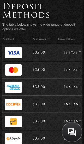 Lucky Red Casino banking page