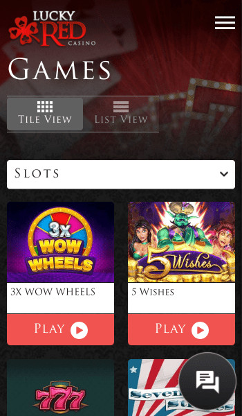 Lucky Red Casino game lobby