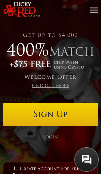 Lucky Red Casino homepage