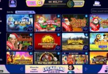 VGW Quietly Launches New LuckyLand Casino Platform With Familiar Look LuckyLand Casino lobby showing slot games, holiday titles, and menu icons.