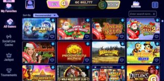 VGW Quietly Launches New LuckyLand Casino Platform With Familiar Look LuckyLand Casino lobby showing slot games, holiday titles, and menu icons.