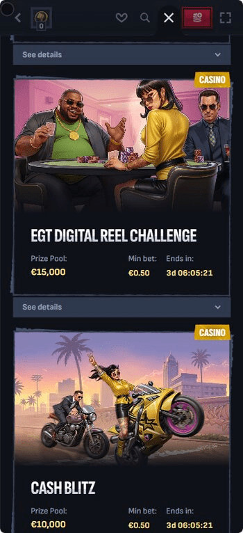 Mafia Casino promotions page