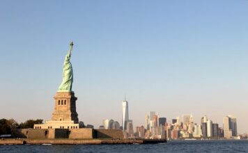 When New York City’s Three Approved Casinos Will Open — and What to Expect at Launch The Statue of Liberty with the Manhattan skyline visible across New York Harbor
