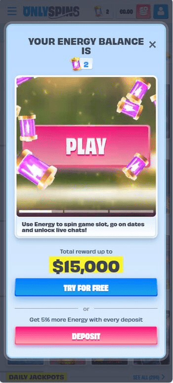 OnlySpins energy balance