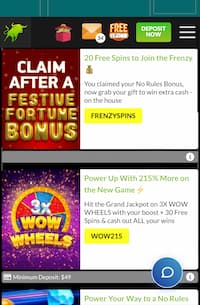 Raging Bull special promos with gift card casino deposits