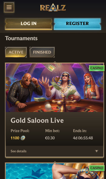 Realz Casino tournaments
