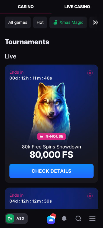 Skycrown tournaments page