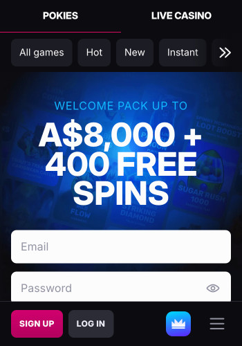 SkyCrown PayID casino homepage
