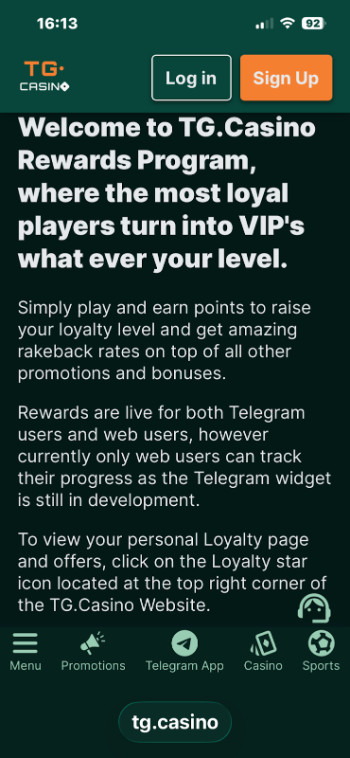 tg.casino rewards program