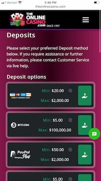 The Online Casino gift card casinos deposit methods
