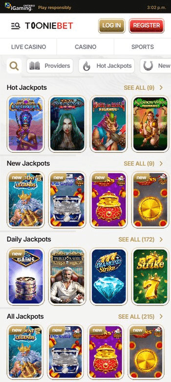 tooniebet game selection